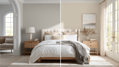 alabaster walls with pure white trim