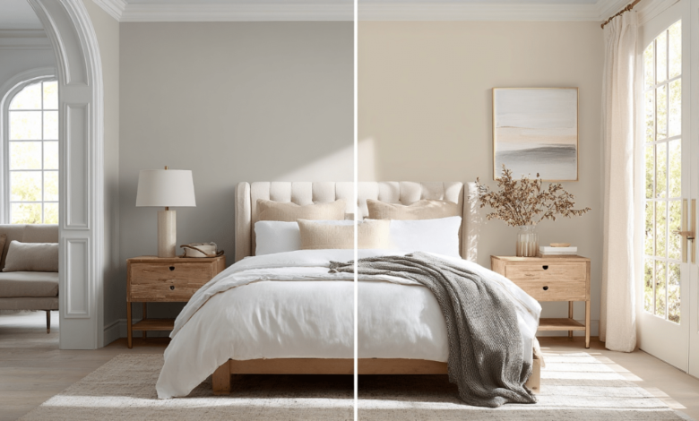 alabaster walls with pure white trim